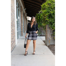 Load image into Gallery viewer, Ready to Ship  | The Amelia - Black And White Plaid Jogger Skirt
