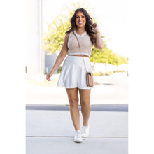 Load image into Gallery viewer, Julia Rose The Wendy white skort women’s skort with built-in shorts
