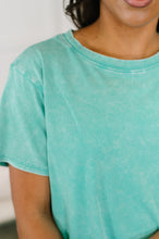 Load image into Gallery viewer, Had to Be There Mineral Wash Tee in Turquoise
