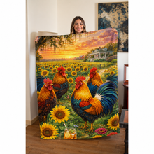 Load image into Gallery viewer, Ready to Ship | Rooster Blanket 🐓🌻
