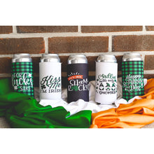 Load image into Gallery viewer, *Ready to Ship| St. Patrick’s Day Neoprene Slim &amp; Regular Can Holders
