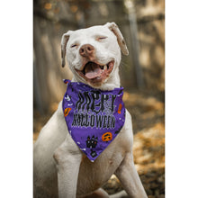 Load image into Gallery viewer, Julia Rose Halloween dog triangle collar scarf, Halloween dog bandana triangle style
