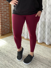 Load image into Gallery viewer, On The Go Leggings in Burgundy

