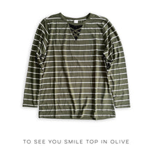 Load image into Gallery viewer, To See You Smile Top in Olive
