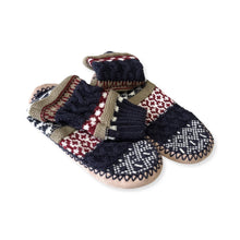 Load image into Gallery viewer, Nordic Night Slipper Booties in Navy
