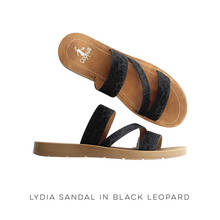 Load image into Gallery viewer, Lydia Sandal in Black Leopard
