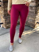 Load image into Gallery viewer, My Perfect Ponte Pants in Wine Red

