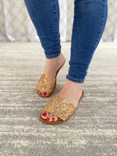 Load image into Gallery viewer, Ritzy Glitter Sandals in Rose Gold
