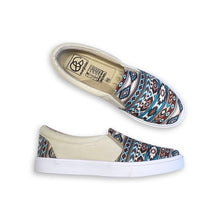 Load image into Gallery viewer, My Blue Aztec Sneakers
