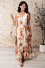Load image into Gallery viewer, It's All Sunshine V-Neck Floral Dress in Orange
