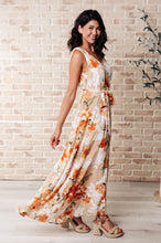 Load image into Gallery viewer, It's All Sunshine V-Neck Floral Dress in Orange
