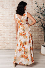 Load image into Gallery viewer, It's All Sunshine V-Neck Floral Dress in Orange
