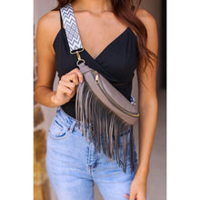 Load image into Gallery viewer, *Ready to Ship  | The Valentina - Black Removable Fringe Crossbody Sling Bag
