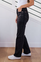 Load image into Gallery viewer, Joan High Rise Control Top Straight Jeans in Washed Black
