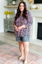 Load image into Gallery viewer, Lizzy Babydoll Top in Black Multi Painted
