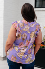 Load image into Gallery viewer, Lizzy Flutter Sleeve Top in Lavender French Floral
