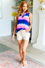 Load image into Gallery viewer, Lizzy Tank Top in Blue and Pink Haze
