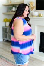 Load image into Gallery viewer, Lizzy Tank Top in Blue and Pink Haze
