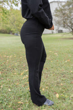 Load image into Gallery viewer, Small Changes Flare Yoga Pants in Black
