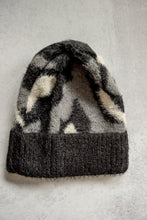 Load image into Gallery viewer, Fuzzy Leopard Beanie in Black
