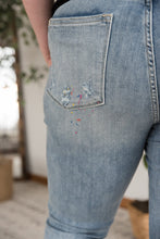 Load image into Gallery viewer, Rainbow Skies Paint Splatter Judy Blue Boyfriend Jeans
