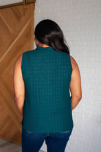 Load image into Gallery viewer, Matter of Fact Pleat Front Sleeveless Blouse in Sea Green
