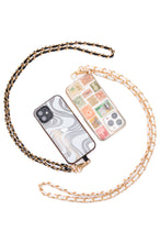 Load image into Gallery viewer, PU Leather Gold Chain Cell Phone Lanyard Set of 2

