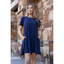 Load image into Gallery viewer, Ready to Ship |  The Kacey - Navy Swing Dress
