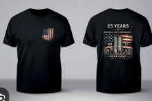 Load image into Gallery viewer, 9/11 25 year memorial T-shirt
