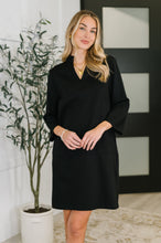 Load image into Gallery viewer, Portfolio Quarter Sleeve Dress in Black
