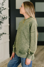 Load image into Gallery viewer, Safe and Secure Mineral Wash Pullover in Light Olive
