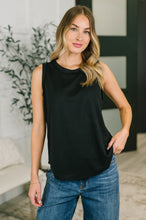 Load image into Gallery viewer, Thread Theory Round Neck Tank in Black
