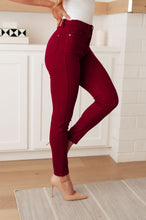 Load image into Gallery viewer, Wanda High Rise Control Top Skinny Jeans Scarlet
