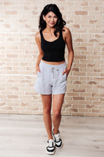 Load image into Gallery viewer, We're Only Getting Better Drawstring Shorts in Grey
