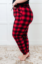 Load image into Gallery viewer, Your New Favorite Joggers in Red Plaid
