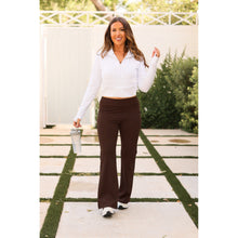 Load image into Gallery viewer, Ready to Ship | The Rhea - 30&quot;  BROWN Bootcut Leggings with Pockets*
