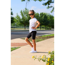 Load image into Gallery viewer, Julia Rose kids luxe leggings capris and biker shorts, Kids wearing Julia Rose luxe leggings
