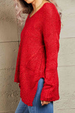 Load image into Gallery viewer, By The Fire Draped Detail Knit Sweater
