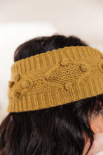Load image into Gallery viewer, Pom Knit Head Wrap in Mustard
