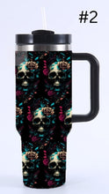 Load image into Gallery viewer, PREORDER: 40 oz Insulated Skull Tumblers in Assorted Designs

