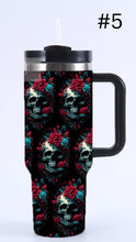 Load image into Gallery viewer, PREORDER: 40 oz Insulated Skull Tumblers in Assorted Designs
