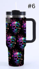 Load image into Gallery viewer, PREORDER: 40 oz Insulated Skull Tumblers in Assorted Designs
