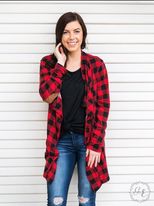 The  Ultimate Buffalo Plaid Cardigan with Elbow Patches
