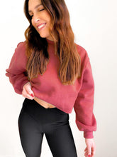 Load image into Gallery viewer, PREORDER: Izzy Inside-Out Cropped Sweatshirt In Assorted Colors
