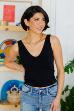 Load image into Gallery viewer, Carefree Seamless Reversible Tank in Black
