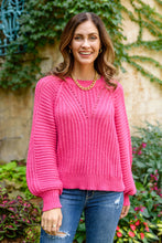 Load image into Gallery viewer, Claim The Stage Knit Sweater In Hot Pink
