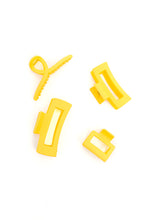 Load image into Gallery viewer, Claw Clip Set of 4 in Lemon
