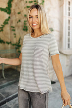 Load image into Gallery viewer, Cozy In Stripes Top in Gray
