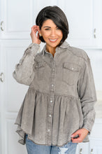 Load image into Gallery viewer, Earl Grey Button Up Long Sleeve Top
