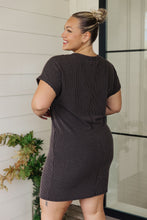 Load image into Gallery viewer, Everyday Favorite Ribbed Knit Dress in Black
